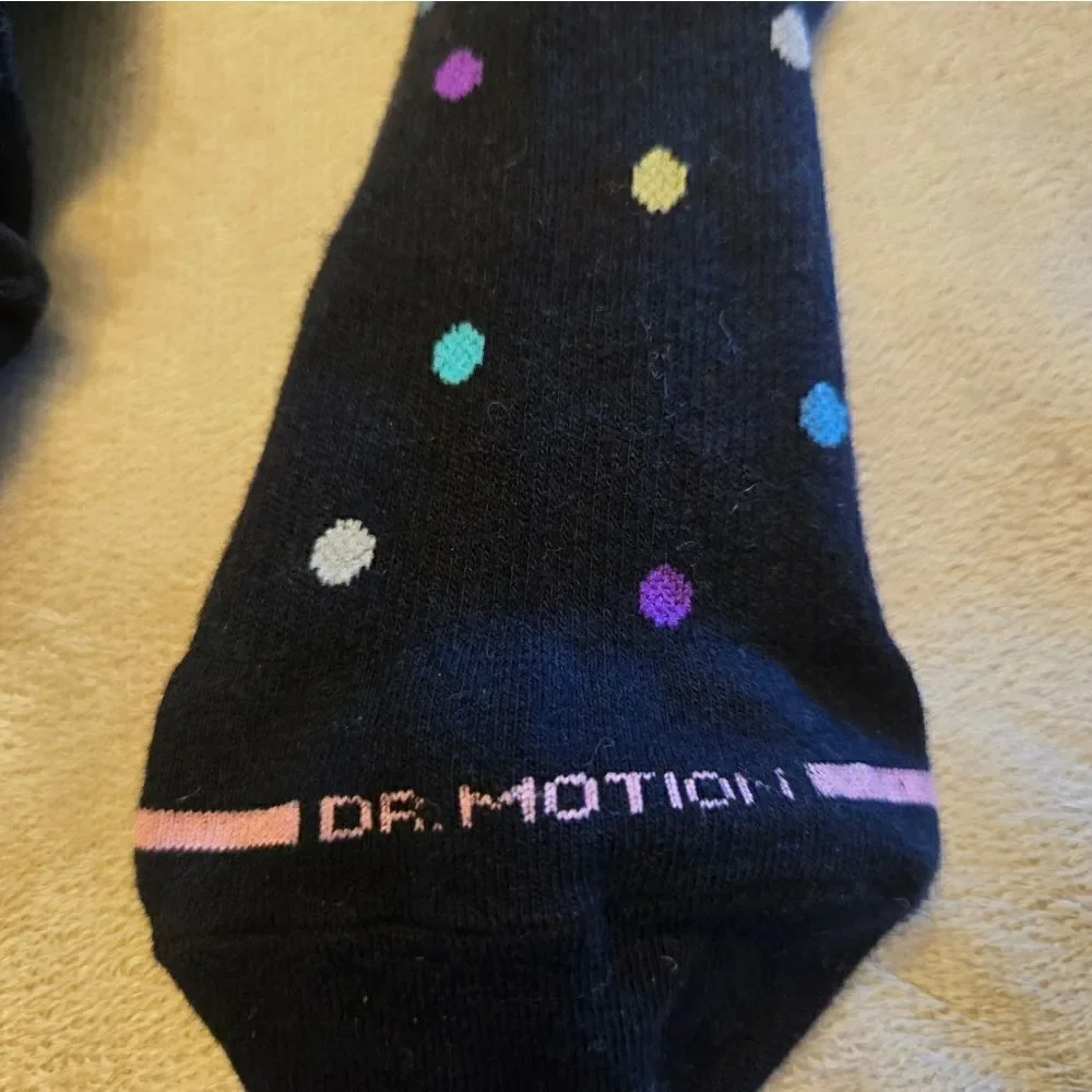 Dr. Motion Compression Knee Highs Polka Dot MEDIUM